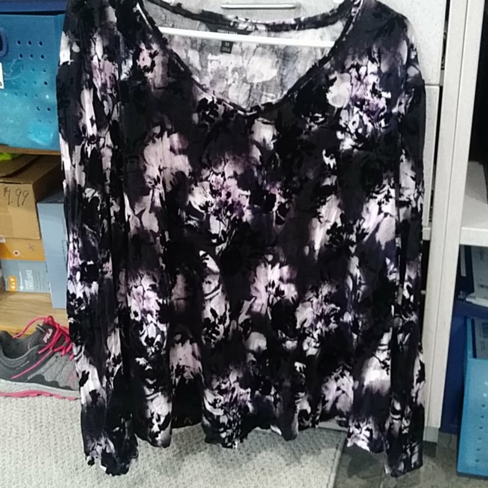 Simply vera vera wang long sleeve shirt